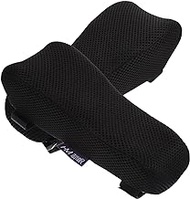 STOBOK 2pcs Office Chair Armrest Pads Ergonomic Memory Foam Chair Arm Rest Cushions Gaming Chair Elbow Support Pillows for Elbows Forearms Black