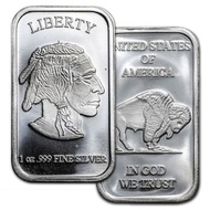 Liberty American Buffalo 1oz silver bar 999