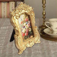FAKEME Picture Frame Vintage Photo Frame 2.3 X 3 Rectangle European Resin