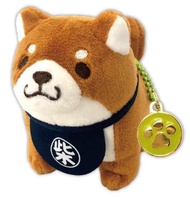 忠犬麻糬柴犬 Okaka 公仔吊飾（深藍色圍巾）