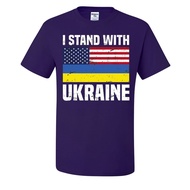 wild custom apparel I Stand with Ukraine Flag Mens T-Shirts
