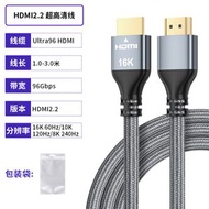 HDMI2.2高清線 16K60Hz 96G高帶寬 相容hdmi2.1 連接臺式電腦螢幕
