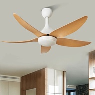 Modern Led Ceiling Fans With Light 3 Color Remote Control 42 Inch Fan White Black Yellow Wood Color 110V 220V Lighting