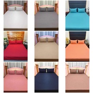 3IN1 1BEDSHEET 2 PILLOWCASE FULLY GARTERIZED 100 PERCENT CANADIAN COTTON