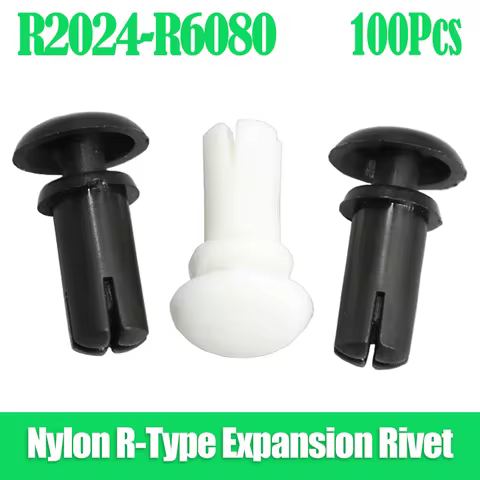 PC Board Nylon Rivet for Car Body Bumper White Black Plastic R Type Expansion Rivet Nut Buckle Clip