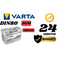 [Installation Provided] VARTA SILVER GERMAN AGM LN4 l DIN80 l 80Ah  Car Battery-Battery Original Mer