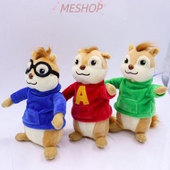 MESHOPMY 3Pcs Alvin and the Chipmunks Plush Toy, Cartoon Soft Fluffy Squirrel Doll Pendant, Kawaii P