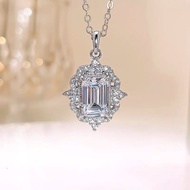 6x9mm 3ct Simulated Diamond Necklace