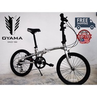 Oyama Bicycle Taiwan - Fly Fish A158  - Free Shipping - Folding Bike 20 _ Silver