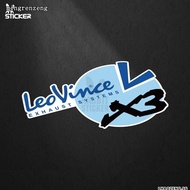 Ready Stock leovince x3 Exhaust Pipe Helmet Sticker Motorcycle Scratch Cover Sticker Waterproof Reflective Decal
