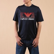 Fashion Casual EA7 Gradient Color logo Print Large Size Round Neck Short Sleeve T-Shirt 31 T Shirt M