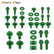 Motocycle CNC Front Rear Fender Radiator Shroud Seat Screws For Kawasaki KX125 KX250 KX250F KX450F S