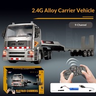 New Product 1:18 Scale 2.4g Remote Control Simulation Alloy Flat Truck Trailer Remote Control Boys