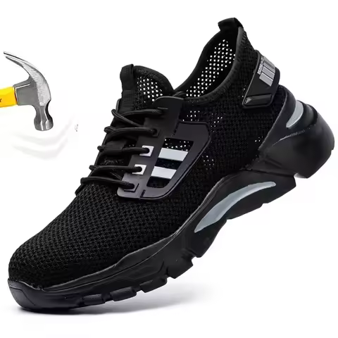 Safety Shoes Work Shoes Steel Toe Men Puncture-protective Work Boots Indestructible Safety Lightweig
