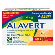 Alavert Allergy 24 Hour Relief, Citrus Burst Flavor, Orally Disintegrating Allergy Tablets, Non-drow