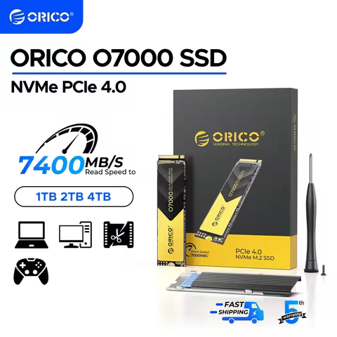ORICO PCIe4.0 M.2 NVMe SSD PS5 Gaming 7400MB/S Internal Solid State Drive M Key 2280 SSD for Content