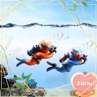 ZANE 2pcs Cute Floating Diver Ornament Adjustable Position Fish Playmate For Aquarium Fish Tank Swimming Pool