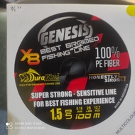 Senar Pancing PE Duraking Genesis X8 Connected pe 1.0 pe 1.5 pe 2.0