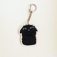 llemonllemon | Cat Meme Series | Black Cat Acrylic Keychain (4x4.5cm)