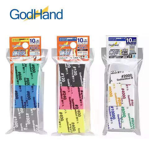 GodHand GH-KS10-A3A/KS10-A3B/KS10-KB Kamiyasu Sanding Sponge 10mm Thick 120-10000# Sandpaper Grindin