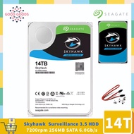 Seagate Skyhawk 14TB （ST14000VX0008）Surveillance Internal Hard Drive 3.5 HDD SATA 6Gb/s 256MB Cache for DVR NVR Security Camera System with Drive Health Management