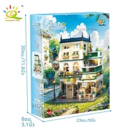 HUIQIBAO 997PCS Mini Garden Hotel Building Blocks City Street House การก่อสร้าง Micro อิฐจอแสดงผลของ