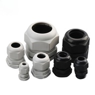 Black PG Type Nylon Cable Gland, PG7 PG11 PG13.5 PG16 PG19 PG21 PG25 Plastic Cable Entry Gland