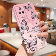 Hontinga เคสฟิล์มรวมทุกอย่างสำหรับ Xiaomi Poco F4 Redmi Note 9T เคส K40S ภาพยนตร์เกาหลีเคสโทรศัพท์น่ารักสีชมพูผีเสื้อด้านหลังเคสแข็งดีไซน์อุปกรณ์ป้องกันเลนส์กล่องกันกระแทกคลุมทั้งหมดสำหรับเด็กผู้หญิง