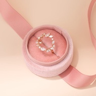 925 純銀閃耀花環鋯石戒指 | 幾何鑲鑽戒指