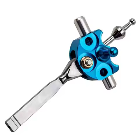 AUU-High Quality Chrome Blue Short Shifter Lever for Porsche Boxster Cayman S 911 996 986 987 All Mo