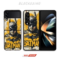 Hardcase Casing Samsung Galaxy Z Flip Fold 6 5 4 3 5G Cover Batman Face BC611