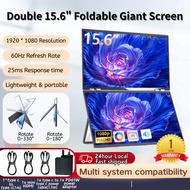 15.6" 60Hz Dual Monitor Portable Monitor 1080P HDR 360° Rotation Triple Monitor Folding Stacked Lapt