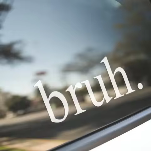 Bruh Sticker/ Bruh Decal/ Funny Decal/ Funny Sticker/ Car Decal/ Laptop Decal/ Car Sticker/ Laptop S