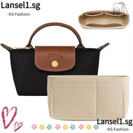 NS 1Pcs Linner Bag, Storage Bags Felt Insert Bag, Durable Portable Multi-Pocket Travel Bag Organizer for Longchamp Mini Bag
