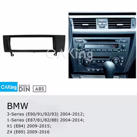 Single Din Car Fascia Radio Panel for BMW 1 Series (E87/81/82/88) 2004-2014 Dash Kit Install Plate B