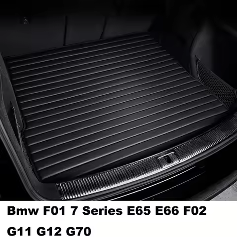 Stripe Custom Style Car Trunk Mats for Bmw F01 7 Series E65 E66 F02 G11 G12 G70 Car Accessories Inte