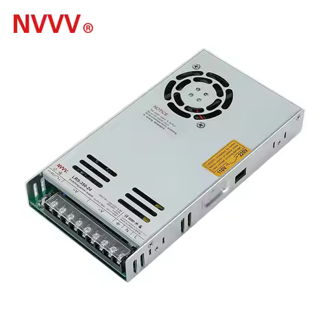 NVVV LRS-350W 12V 29A Ultra-thin Adjustable Switching Power Supply With Cooling Fan AC to DC 12V 24V