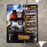 佳達JADA回到未來系列德羅寧小比例微縮合金男孩玩具模型迷你車組