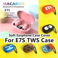 【imamura】 For E7S TWS Case Cartoon Biscuit Bear & Briquettes for E7S TWS Casing Soft Earphone Case C