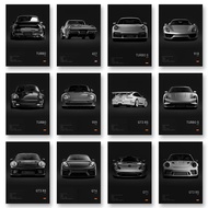 1-A Famous Cars TURBO 918 Canvas Wall Art Print Poster GT3 RS 992 GT3 Decorative Mural Modern Home D