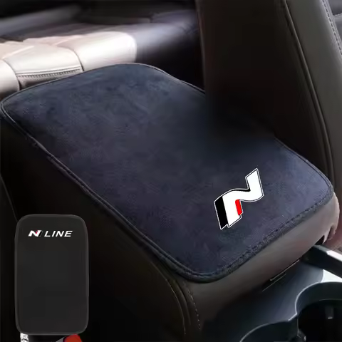 Suede Leather Armrest Mat Arm Rest Protection Cushion Auto Armrests For Hyundai N nline tucson kona 
