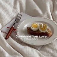 Bemular Home B2 A1 Simple ins Style Steak Plate High-End Western Restaurant Tableware Ceramic Desser