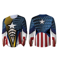[Riashop] Men's Long T-Shirt CAPTAIN AMERICA COSTUME | Longsleeve T Shirt CAPTAIN AMERICA COSTUME - 