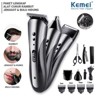 Alat Cukur Rambut Elektrik Kemei ORIGINAL / Mesin Cukur Rambut Cas / Hair Clipper Mesin Cukur Rambut