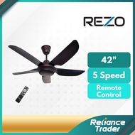 Rezo 42“ Heavy Duty AC Motor Ceiling Fan Remote Control AX 42 / Baby Fan R/C ZR42