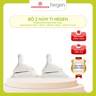 Set of 2 Genuine Hegen Medical Silicone Nipples Size S M L Y-Cut - Anti-choking, Anti-colic