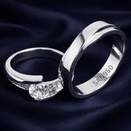 SAN950 C4405 Couple Wedding Ring - Palladium Platinum Silver950 White Gold | Engagement WeddingRing