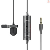 BOYA BY-M1S Upgraded Lavalier Microphone Omni-directional Condenser Lapel Mic 3.5mm TRRS Plug 6M Long Cable No Need Battery for Smartphone Camera Camcorder Audi  G&amp;M-2.20