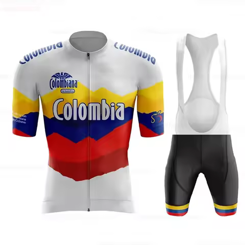 Colombia Men Cycling Jersey MTB Road Bike Cycling Clothes Short Sleeve Jersey High Quality Jersey Cy