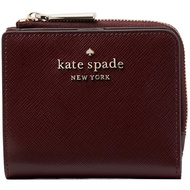 Kate Spade Staci Small L-Zip Bifold Wallet in Cherrywood